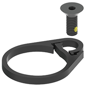 Gas spring clamp with flat head screw