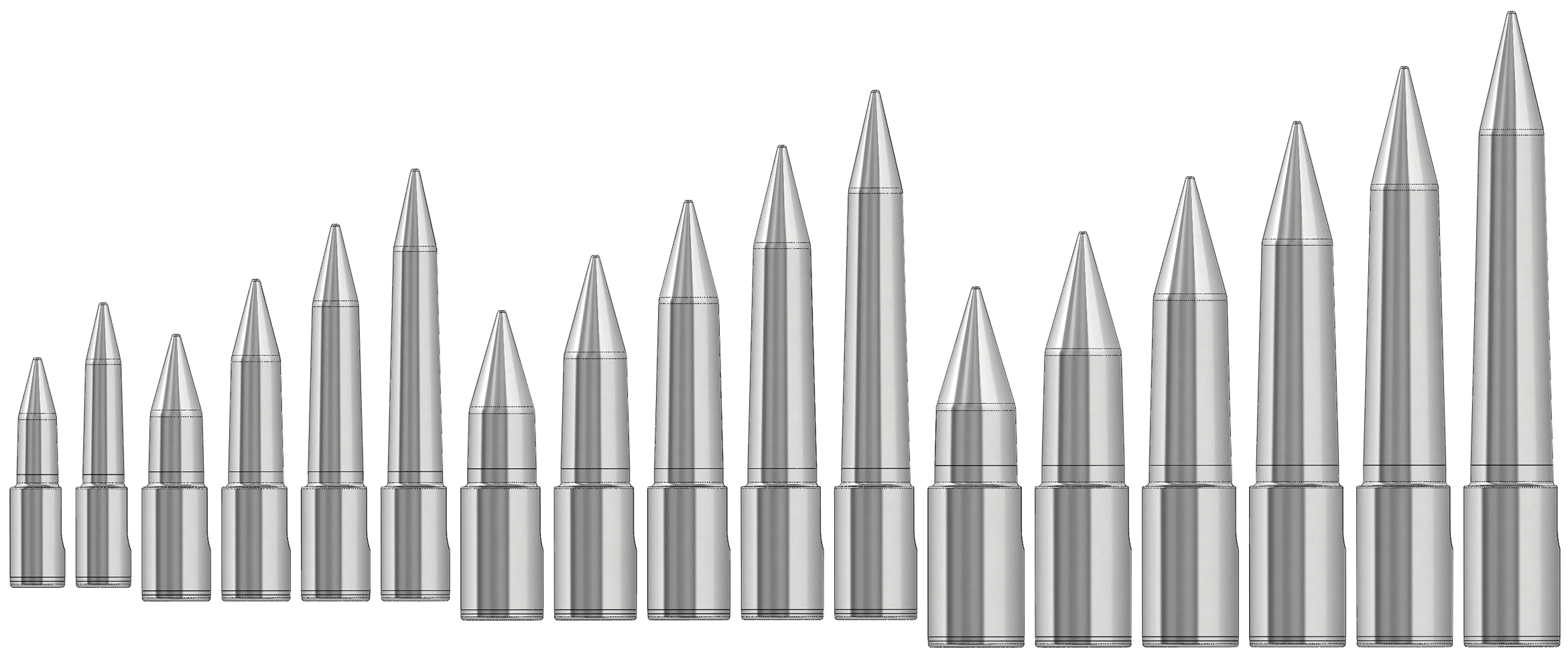 Standard Tapered Pilots sizes in stock