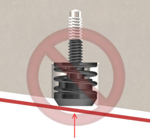 Ejector showing that it doesn't fit on an angle