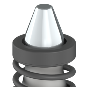 round stripoer with black ejector around it