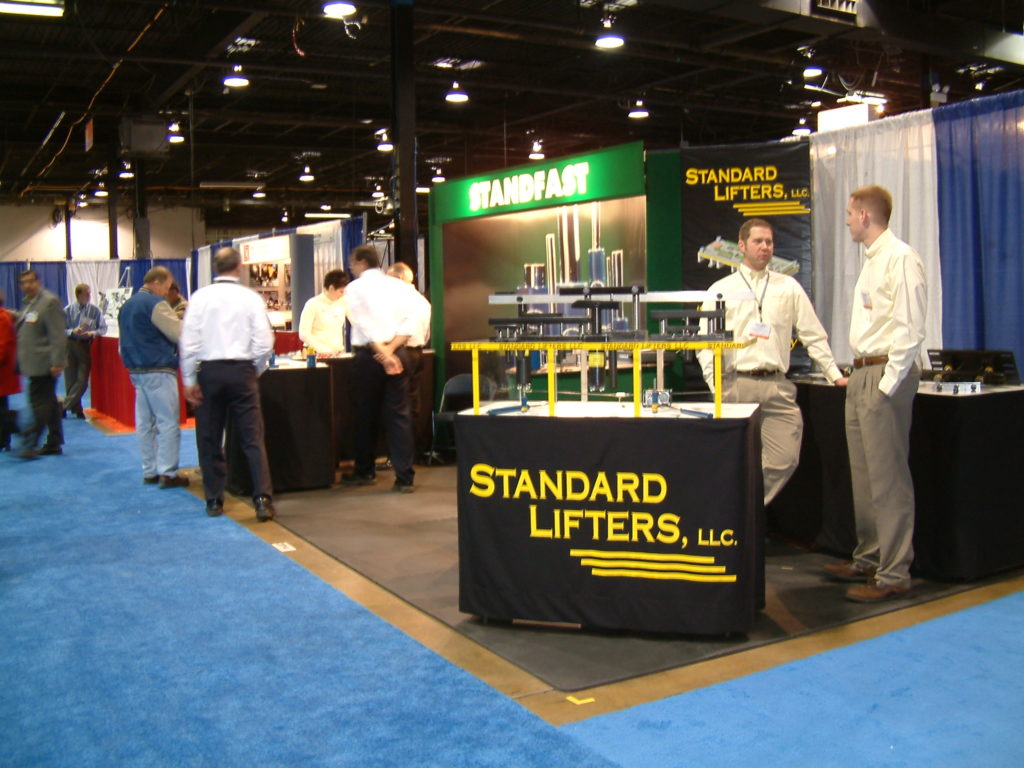 Standard Lifters booth at trade show