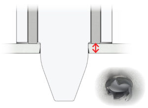 Thickness labeled by red arrows of plate